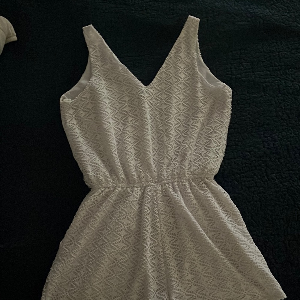 White Lace Romper by Aqua Nordstrom Medium NWOT
